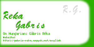 reka gabris business card